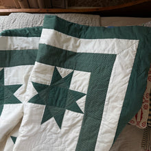 Load image into Gallery viewer, Vintage Handmade Sawtooth Star Quilt | Signed 1983
