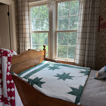 Load image into Gallery viewer, Vintage Handmade Sawtooth Star Quilt | Signed 1983
