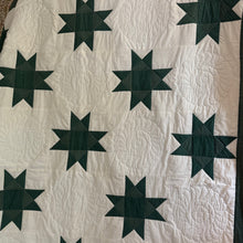Load image into Gallery viewer, Vintage Handmade Sawtooth Star Quilt | Signed 1983
