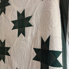 Load image into Gallery viewer, Vintage Handmade Sawtooth Star Quilt | Signed 1983
